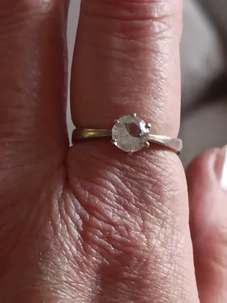 Anillo solitario plata