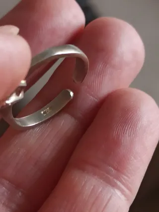 Anillo solitario plata