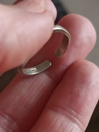 Anillo solitario plata