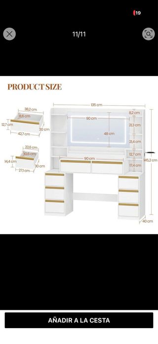 Tocador Grande Nuevo a estrenar embalaje original