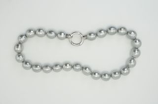 Parure perle grigie e argento 925