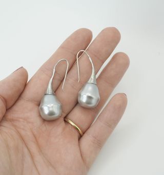 Parure perle grigie e argento 925