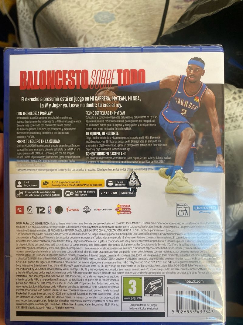 NBA 2K26 PS5 sin utilizar con su embalaje original afbeelding 2
