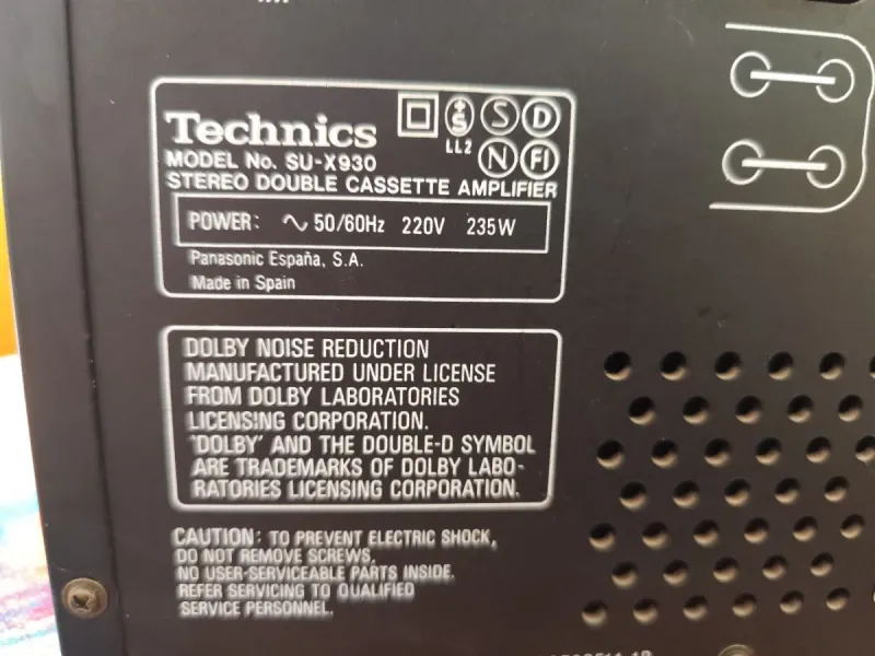 Technics SU-X930 Amplificador CD Cassette afbeelding 8