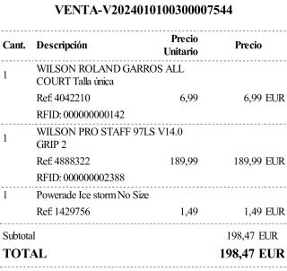 Raqueta de Tenis Wilson Pro Staff 94LS 290 gr.