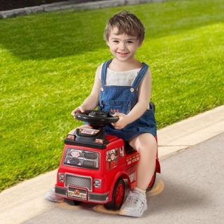 Coche de empuje para niños pequeños, de 1 a 3 años, corredor de paseo, juguete de empuje para sentarse y levantarse, coche clásico para niños con volante musical y almacenamiento debajo del asient...