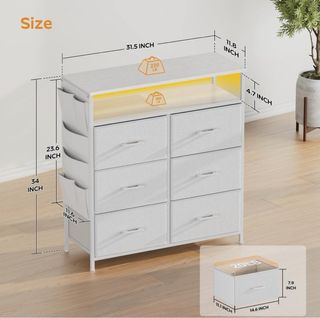 Cómoda HLONONE 6 cajones con luz LED