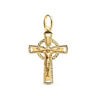 Cruz Tallada Cristo Oro 18k