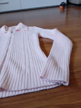 Chaqueta rosa mujer cremallera