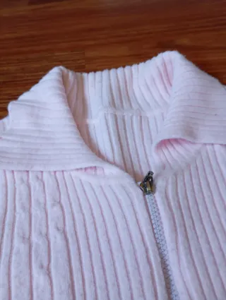 Chaqueta rosa mujer cremallera