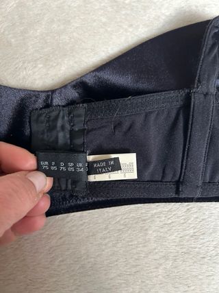 Top La Perla nero Spalline fisse e nn regolabili