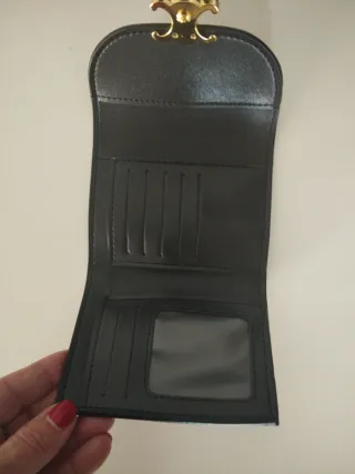 Portafoglio Celine Pelle Marrone Oro