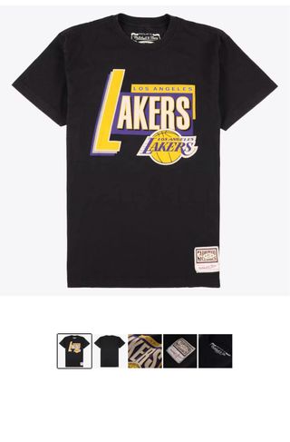 Camiseta Mitchell & Ness Lakers Negra