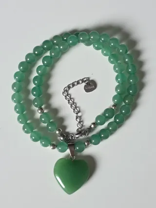 Collana con cuore in avventurina
