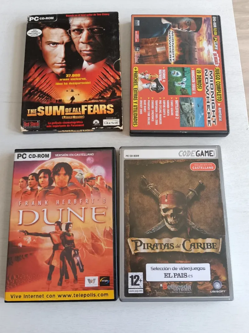 Lote 4 Juegos PC: Dune, Piratas Caribe, Sum of All