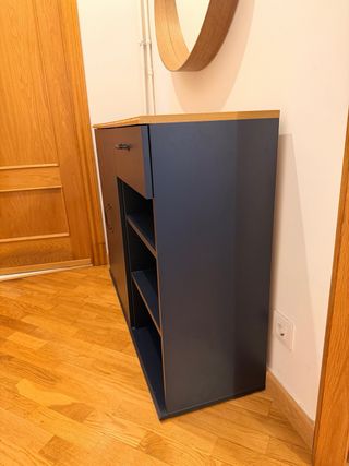 Aparador SKRUVBY azul y madera