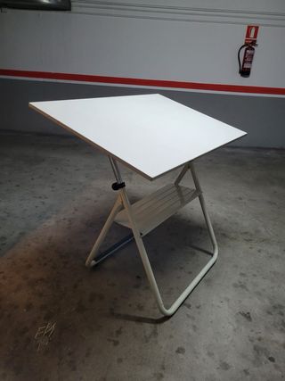 Mesa de arquitectura / diseño plegable blanca