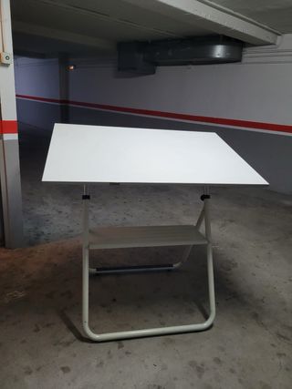 Mesa de arquitectura / diseño plegable blanca