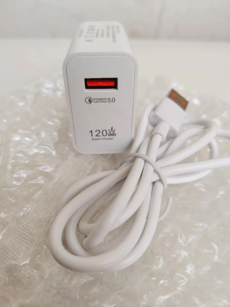 Cargador móvil USB 120W carga rápida cable tipo C. afbeelding 2