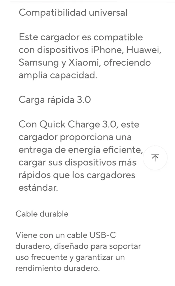 Cargador móvil USB 120W carga rápida cable tipo C. afbeelding 5