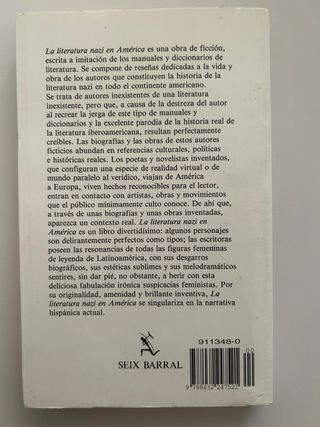 La literatura nazi en América. Roberto Bolaño. 1ª