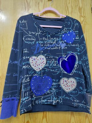 Desigual Talla L Corazones Estampado
