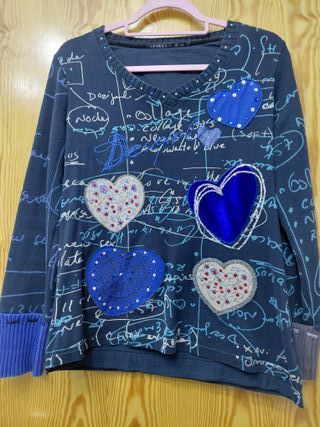 Desigual Talla L Corazones Estampado