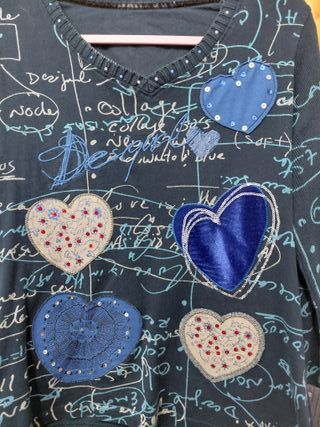 Desigual Talla L Corazones Estampado