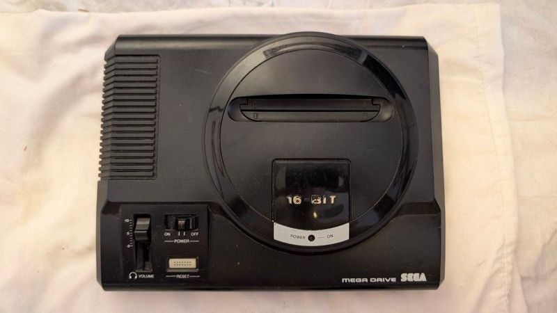 Consola Sega Mega Drive Negra + Fuente Original afbeelding 2