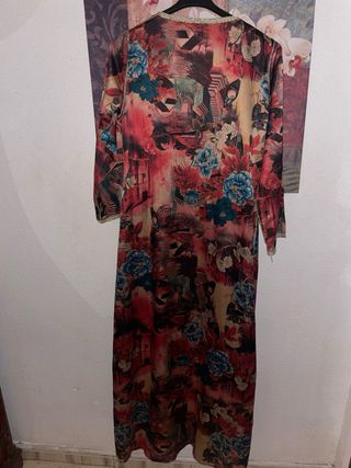 Bata larga estampada