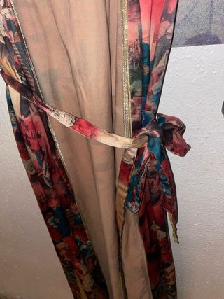 Bata larga estampada