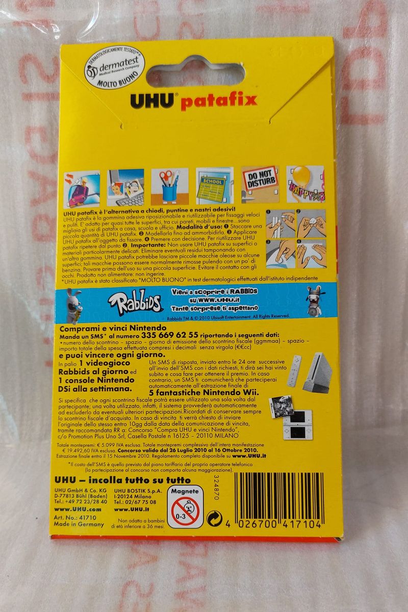 Adhesivos UHU Patafix para Nintendo Rabbids Wii DS afbeelding 2