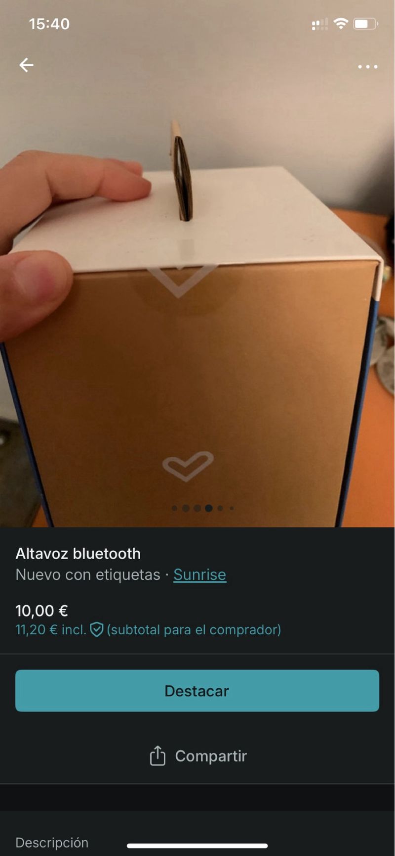 Altavoz Bluetooth Energy Sistem Sunrise afbeelding 3