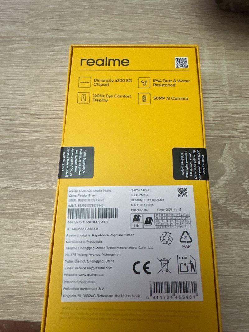 Teléfono Realme 14x 5G 256GB Nuevo afbeelding 2