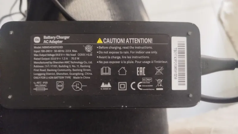 Cargador para patín eléctrico Xiaomi 4 pro 2gen