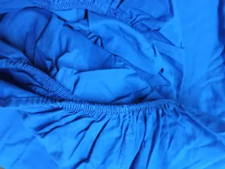 Lenzuola letto singolo blu e lenzuolo singolo ross