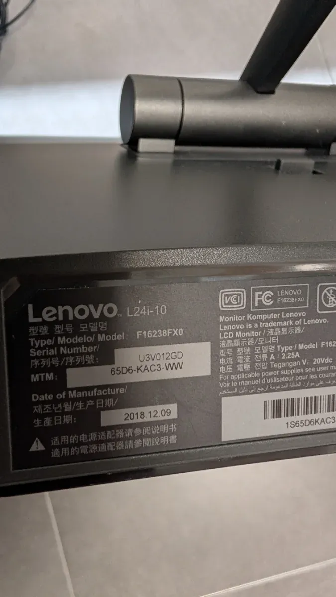 Monitor Lenovo L24i-10 23.8 IPS Full HD afbeelding 3