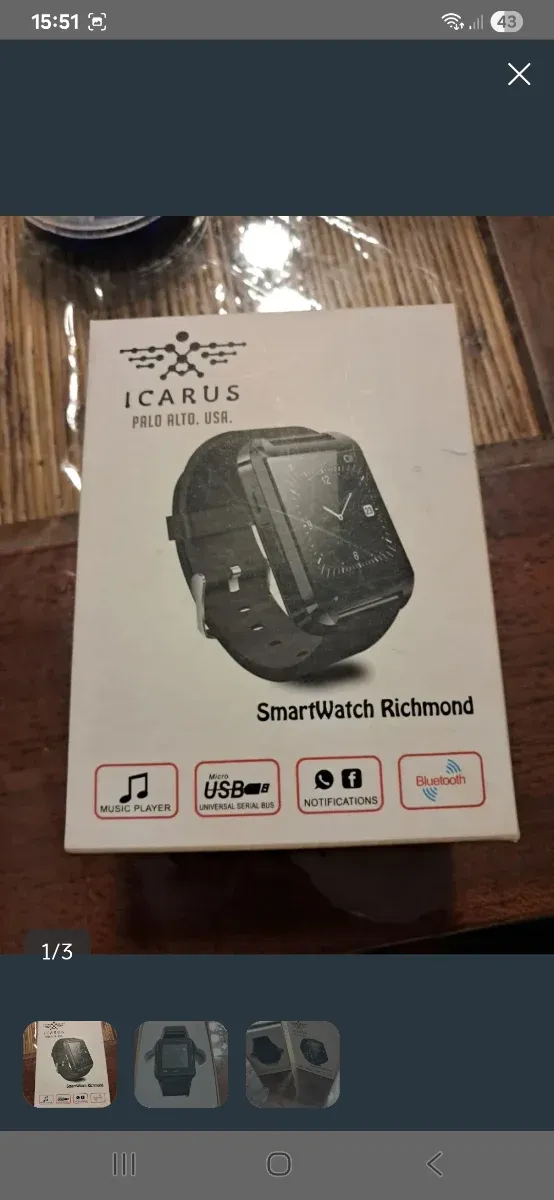 Smartwatch Icarus Richmond Negro afbeelding 2