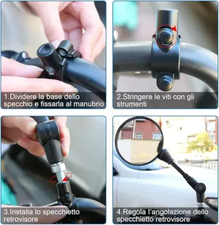 Retrovisores Moto Espejos Negro