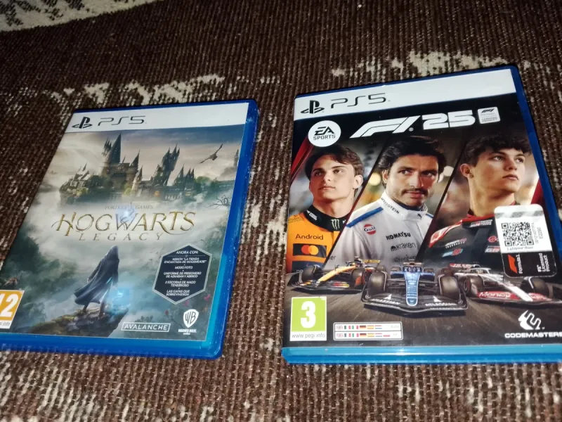 Juegos PS5 Hogwarts Legacy y F1 25