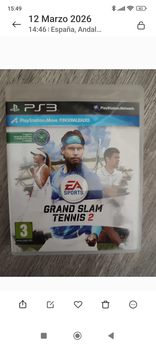 PS3 Grand Slam Tennis 2 EA Sports