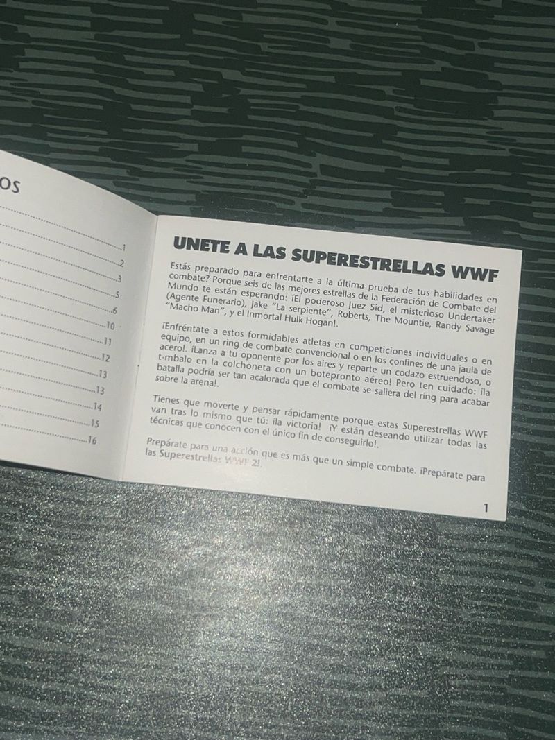 Manual WWF Superstars 2 Game Boy Nintendo Original afbeelding 2