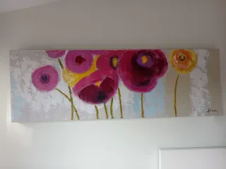 Cuadro Amapolas 150x50cm