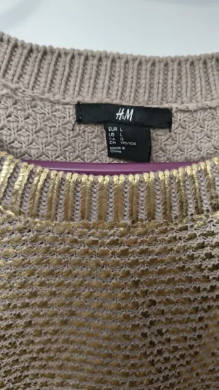 Jersey H&M dorado tejido