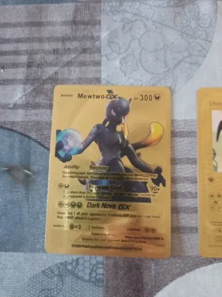 Carta Pokémon Mewtwo GX Dorada
