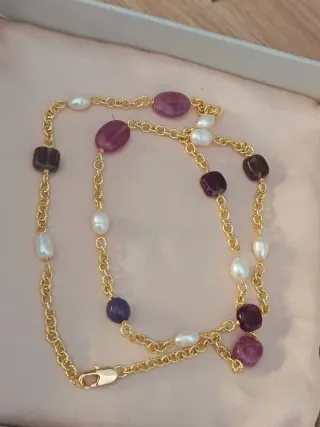 Collana perle e pietre dure