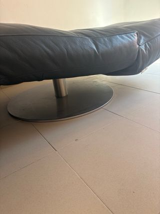 Chaise longue negra reclinable 2m