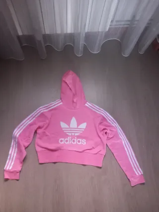 Sudadera corta rosa Adidas