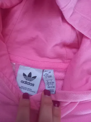 Sudadera corta rosa Adidas