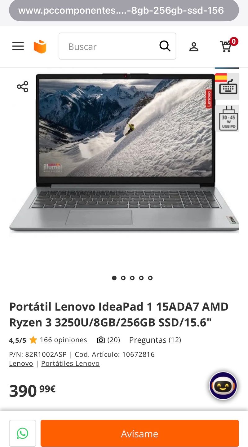 LENOVO IdeaPad 1 Gris afbeelding 4